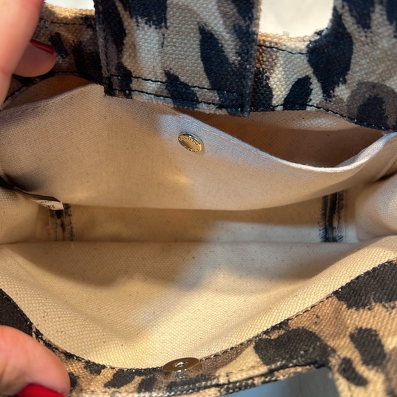 Vince Camuto Oriel Canvas Small Tote Leopard Print - Picture 11 of 16